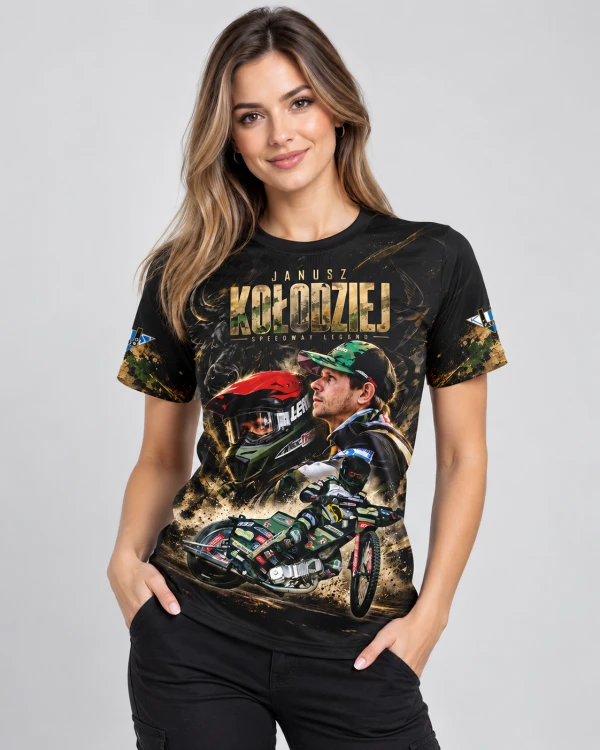 Modelka w koszulce Janusz Kołodziej Speedway.png
